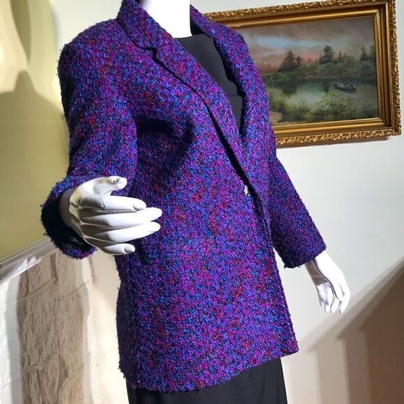 Vintage Retro Multi-Colour Wool Tweed Jacket - Picture 3 of 10